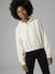 Sweat fille capuche sport vanille 1 - vertbaudet enfant 