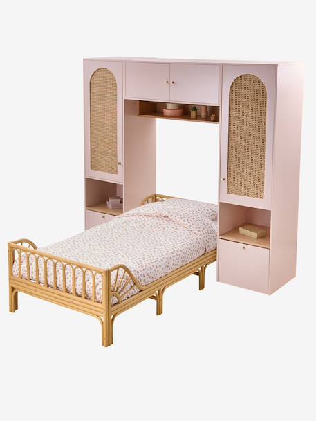 Tête de lit pont en cannage avec rangement rose 5 - vertbaudet enfant 