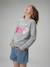 Sweat fille Rolling Stones gris chiné 2 - vertbaudet enfant 