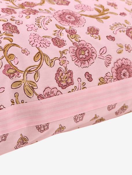 Parure housse de couette et taie d'oreiller rose imprimé 12 - vertbaudet enfant 