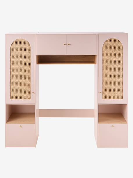Tête de lit pont en cannage avec rangement rose 4 - vertbaudet enfant 