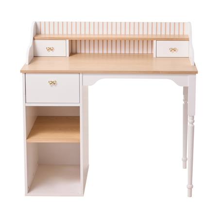 Bureau enfant bois avec rangements SOFIA écru 10 - vertbaudet enfant 