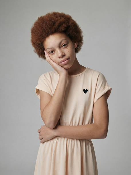 Robe fille avec ouvertures côtés anthracite+vanille 9 - vertbaudet enfant 