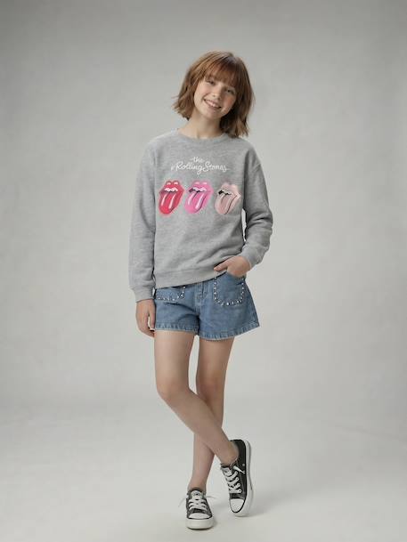 Short denim bleu clair 1 - vertbaudet enfant 