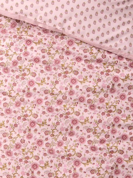 Parure housse de couette et taie d'oreiller rose imprimé 11 - vertbaudet enfant 