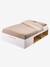 Lit double avec rangement ASPEN 140x190cm blanc 2 - vertbaudet enfant 