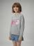 Sweat fille Rolling Stones gris chiné 1 - vertbaudet enfant 