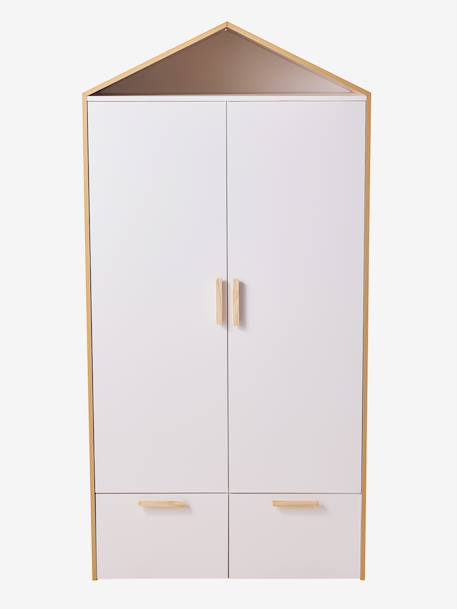 Armoire cabane en bois enfant blanc 3 - vertbaudet enfant 