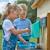 Maisonnette cabane enfant + cuisine extérieure refuge bois fsc® Marron - bleu - noir 3 - vertbaudet enfant 