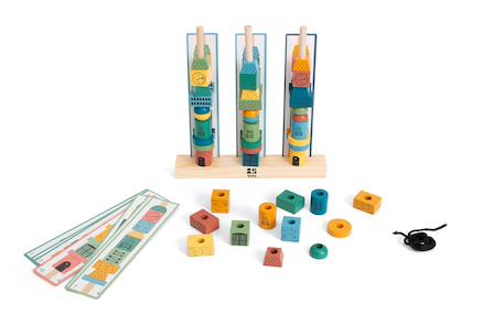 Tours à empiler bois fsc - jeu apprentissage - jouet en bois Multicolore 2 - vertbaudet enfant 