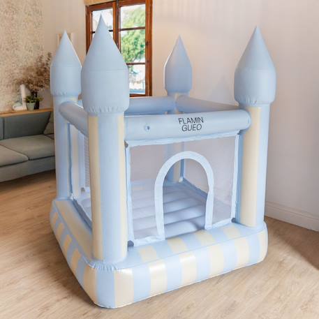 Chateau gonflable pvc avec gonfleur Bleu+Rose 2 - vertbaudet enfant 