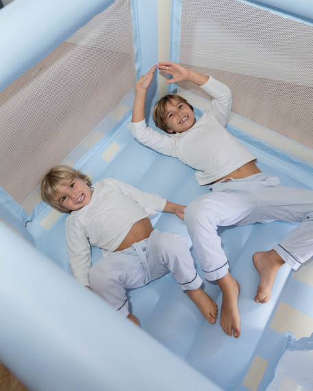 Chateau gonflable pvc avec gonfleur Bleu+Rose 3 - vertbaudet enfant 