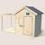 Cabane bois enfant avec pergola et comptoir epicerie Beige 2 - vertbaudet enfant 