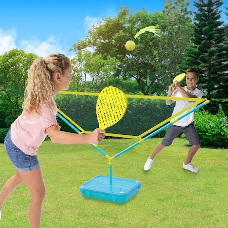 Pack jeux swingball 5en1 toutes surfaces  métal Bleu - noir - jaune 2 - vertbaudet enfant 