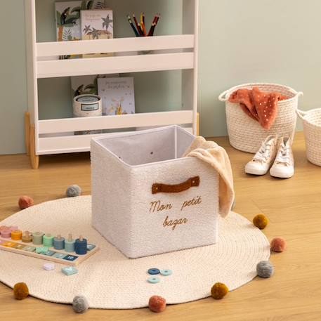 Panier de rangement intissé - fluffy Blanc 4 - vertbaudet enfant 