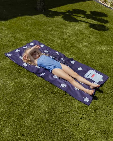 Serviette de plage enfant microfibre Bleu+Vert 3 - vertbaudet enfant 