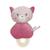 Doudou de dentition bebe bamboo - chat - 17 cm s/carte Gris 1 - vertbaudet enfant 