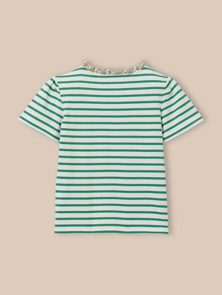 T-shirt marinière fille tissu liberty - coton biologique Liberty nazanin 3 - vertbaudet enfant 