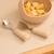 Set couverts cuillère et fourchette yum l.16,5cm rose Beige+Rose 1 - vertbaudet enfant 