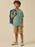 T-shirt garçon - coton biologique Celadon+Denim bleu 5 - vertbaudet enfant 