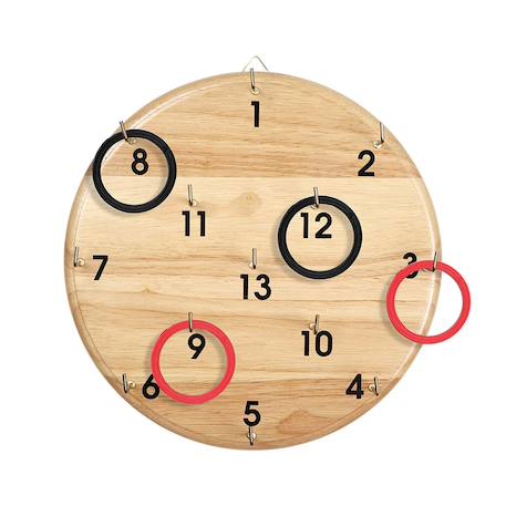 Jeu de lancer d'anneaux en bois fsc - jeu extérieur Multicolore 1 - vertbaudet enfant 