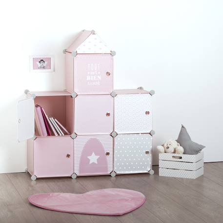 Casiers de rangement enfant chàteau Rose 1 - vertbaudet enfant 