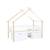 Lit cabane enfant 90 x 190 cm bois de pin blanc sommier à lattes inclus et 2 tiroirs - sienna Blanc 2 - vertbaudet enfant 