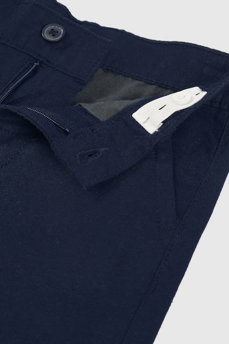 Pantalon garçon lin Bleu 3 - vertbaudet enfant 