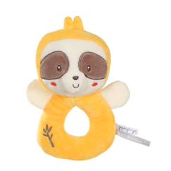 Jouet-Hochet bebe bamboo - paresseux - 14 cm s/carte