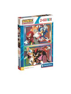 Jouet-Jeux éducatifs-Puzzles-Puzzle Sonic – 2 puzzles de 60 pièces – dès 4 ans