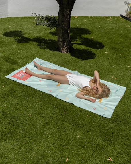 Serviette de plage enfant microfibre Bleu+Vert 9 - vertbaudet enfant 