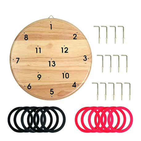 Jeu de lancer d'anneaux en bois fsc - jeu extérieur Multicolore 2 - vertbaudet enfant 