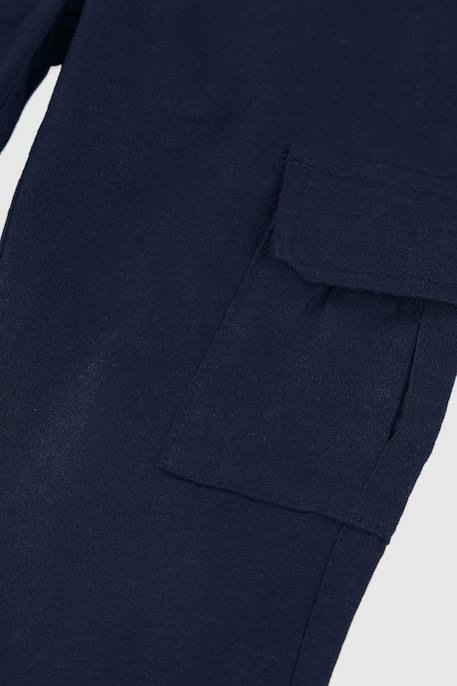Pantalon garçon lin Bleu 4 - vertbaudet enfant 