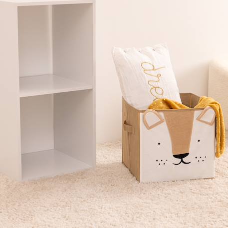Bac de rangement enfant - lion Beige+Bleu+Gris+Jaune+Jaune Lion+Noir et blanc 21 - vertbaudet enfant 