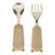 Set couverts cuillère et fourchette yum l.16,5cm rose Beige+Rose 2 - vertbaudet enfant 