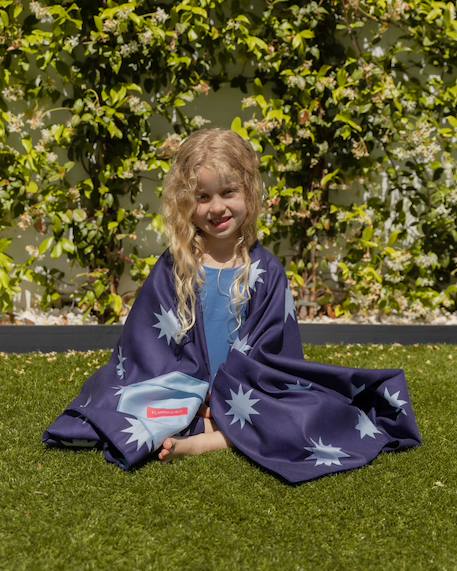 Serviette de plage enfant microfibre Bleu+Vert 2 - vertbaudet enfant 