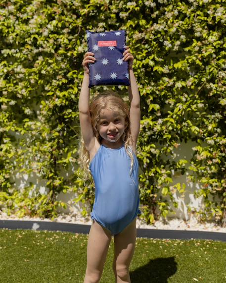 Serviette de plage enfant microfibre Bleu+Vert 6 - vertbaudet enfant 