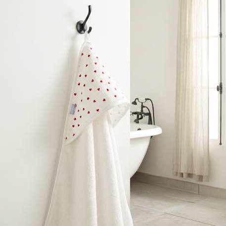 Ma première cape de bain en bambou lovio Imprimé coeurs+Imprimé coeurs 6 - vertbaudet enfant 