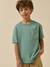 T-shirt garçon - coton biologique Celadon+Denim bleu 1 - vertbaudet enfant 