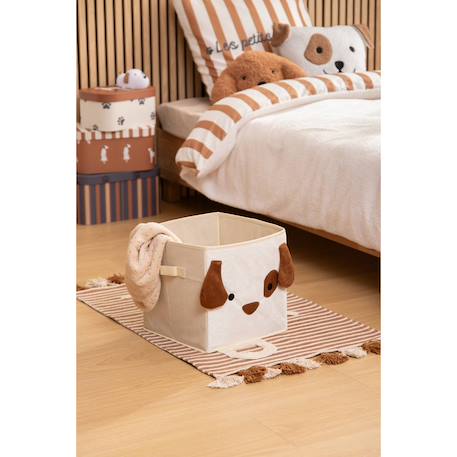 Bac de rangement enfant - lion Beige+Bleu+Gris+Jaune+Jaune Lion+Noir et blanc 1 - vertbaudet enfant 