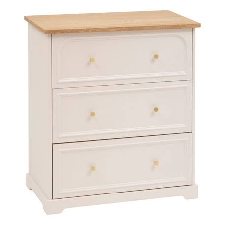 Commode 3 tiroirs plateau placage frêne - mohea Ivoire 2 - vertbaudet enfant 