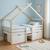 Lit cabane enfant 90 x 190 cm bois de pin blanc sommier à lattes inclus et 2 tiroirs - sienna Blanc 1 - vertbaudet enfant 