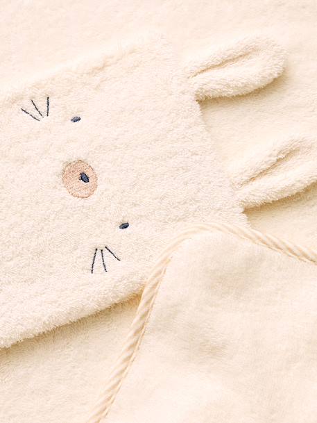 Cape de bain et gant en coton personnalisable noisette 4 - vertbaudet enfant 