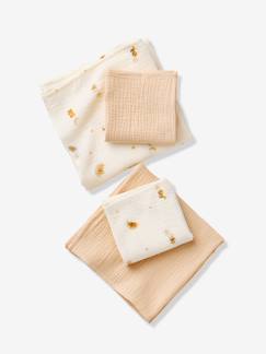 Puériculture-Matelas, accessoires de lange-Lot 4 langes en gaze de coton