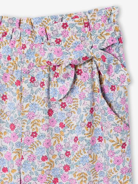 Pantalon fille large motifs fleurs Léopard+vanille+vert 7 - vertbaudet enfant 