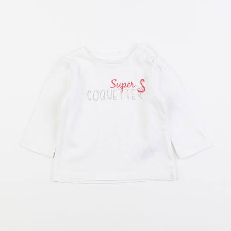 Tee-shirt - 3 mois Blanc 1 - vertbaudet enfant 