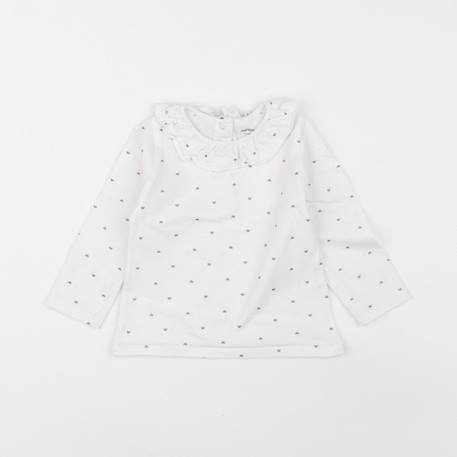 Tee-shirt - 12 mois Blanc, or 1 - vertbaudet enfant 