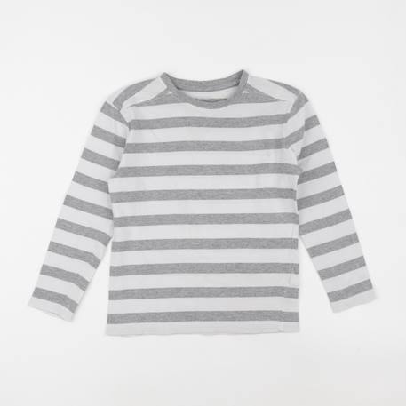 Tee-shirt - 8 ans Blanc, gris 1 - vertbaudet enfant 