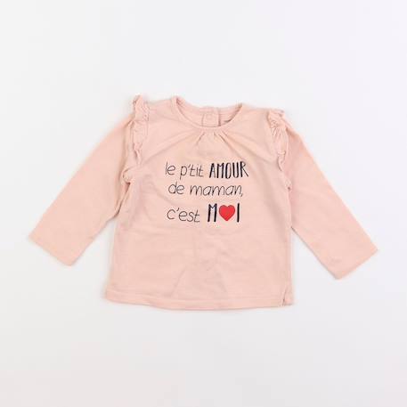 Tee-shirt - 6 mois Rose 1 - vertbaudet enfant 