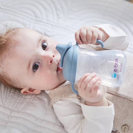 Tasse d'apprentissage bébé avec bec anti-fuite Bleu+Rose+Vert 2 - vertbaudet enfant 